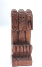 Hand carved wooden three wise - wooden,