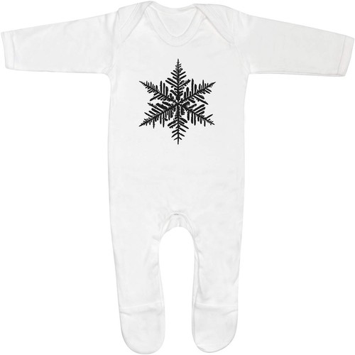 Winter snowflake baby romper - 'winter, snowflake'