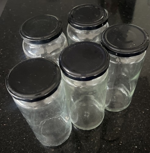 Glass jars black lids - 5,