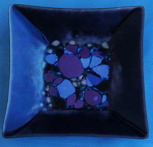 Mid century modern enamel - enamel, on