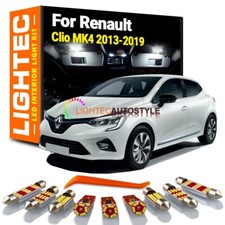 For Renault Clio MK4 *Premium* High Power 7pc White LED Interior Light Kit