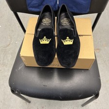 Church’s Crown Embroidered Mens  Slipper Slip On Shoes Size 8