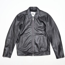 ZARA Men's Black Genuine