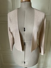 Phase Eight Metallic Rose Gold Bolero / Cover Up, Size 16, Immaculate