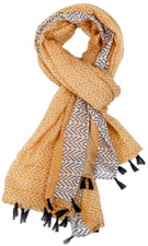 Yellow Scarf Ladies Black
