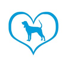 Black Tan Coonhound Dog Heart