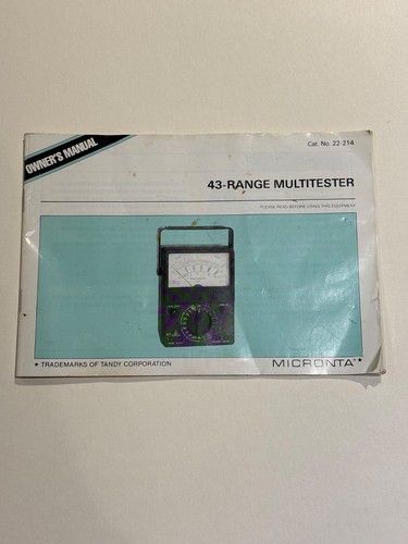 Micronta owners manual - 43,
