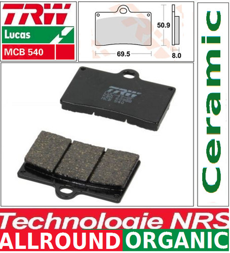 Organic front brake pads trw - brake,