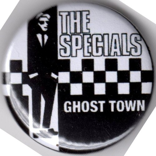 Ghost town pin button badge - town,