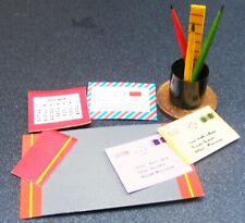 Dolls House Study Office Stationary Set 1:12 Scale Miniature Accessory tumdee