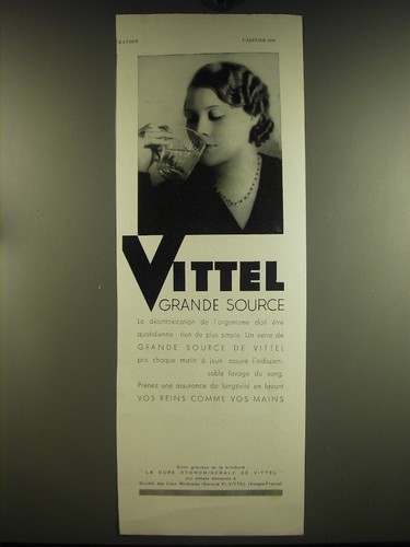 1933 vittel water - ad,