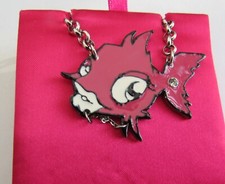 A RED PUNKY FISH SILVER CHAIN