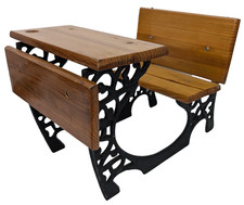 Vintage Cast Iron Miniature School Desk For Dolls House Teddy Just 11in Long