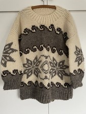 Hand Knit Thick Wool Nordic Knit Sweater Jumper Unisex Men Women Winter Clothing