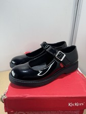 Kickers Finley MJ patent Mary Jane shoes, black, UK 3 BNIB