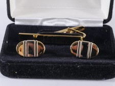 Vintage gold tone cufflinks - vintage,