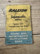 Vintage Raleigh Supermatic Moped Riding & Maintenance Instruction Book