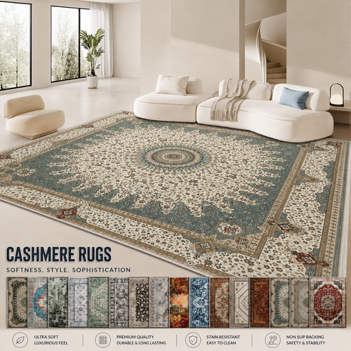 Large living room rug non - non, slip