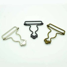 Dungaree Clips/ Buckles. Antique brass, silver and gunmetal coloured metal 40 mm