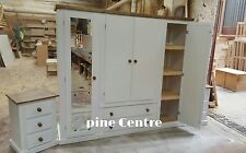 HANDMADE AYLESBURY NEXT WHITE & MID OAK 3 PIECE BEDROOM SET NO FLAT PACKS!!