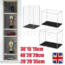 20/30/40 cm Acrylic Display Case Dustproof Box Perspex Clear Collectibles Model