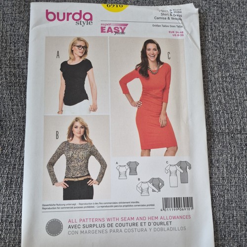 Burda 6910 dresses tops - &,
