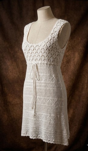 White crochet double lined - crochet,