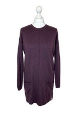 Fat Face Wool & Cashmere Knitted Tunic / Jumper Dress Aubergine Plum Size 10