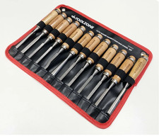 12Pcs Hand Chisel Set Wood Carving Woodworking Professional Lathe Gouges Hobby