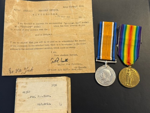 Ww1 pair medals - pair,