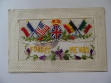 WW1 Silk Postcard With Insert