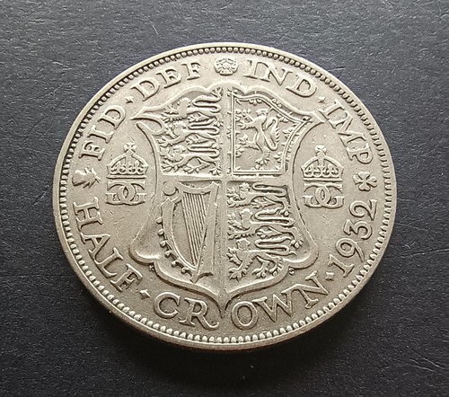 1932 half crown silver - 1932, 50%