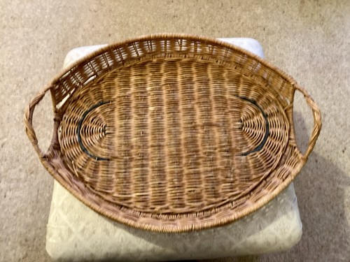 Vintage large woven wicker - vintage,