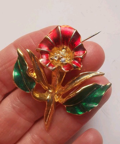 Vintage gold tone - gold, enamel