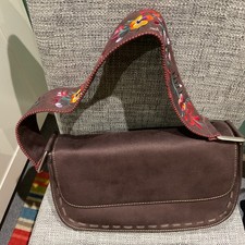 NINE WEST BROWN SUEDE EFFECT  SHOULDER BAG NEW NO TAGS PERFECT