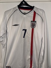 2001 - 2003 Replica England Shirt. BECKHAM #7