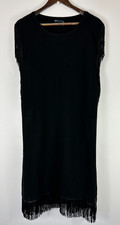 Asos Design Black Fringe Midi
