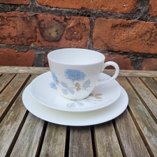 Wedgwood Bone China - Ice Rose - Tea Cup, Saucer & Plate Trio - Vintage