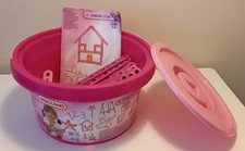 Meccano Junior Set 0258 Pink Construction Bucket - 3+5 Models - Good Condition