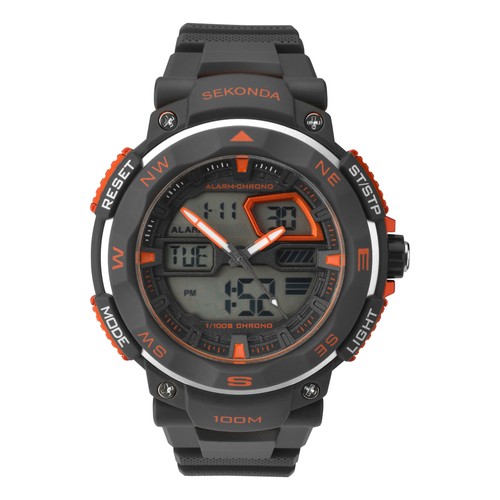 Sekonda gents black resin 51mm - gents,