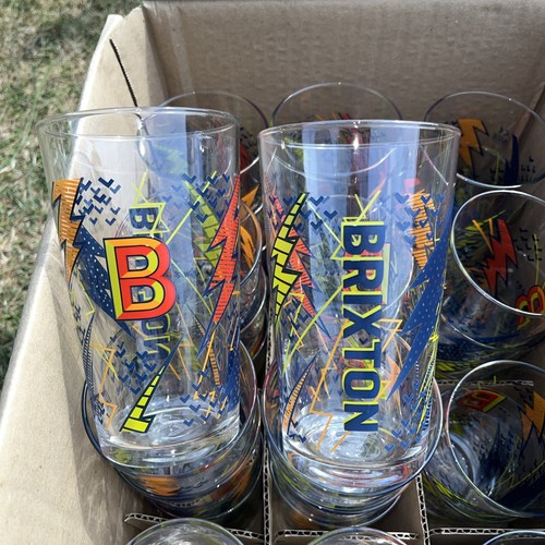 Brixton pint glasses brand - 2x,