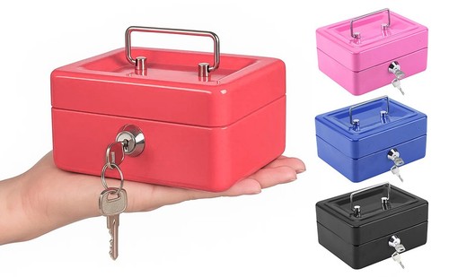 Money box tin steel metal - money,