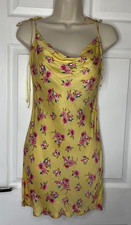 ZARA Yellow Floral Satin Slip