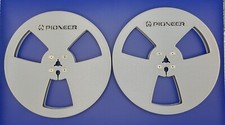 Pioneer reel to reel Tape spools 7" (pair) 3D printed (Plastic) in silver