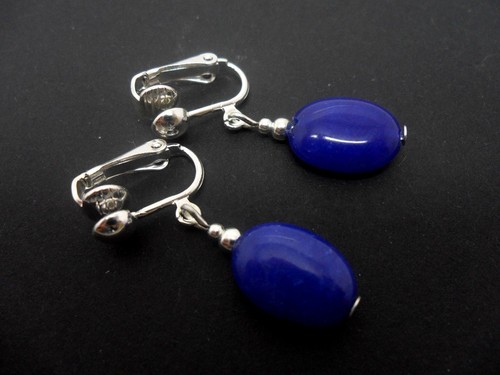 Pair oval cobalt blue - of,