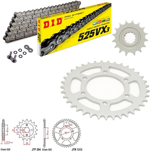 Cbr400 chain and sprocket kit - cbr400,