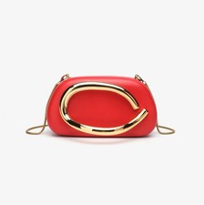 Hot Now Zara Retro Fashion Metal Chain Letter Box Bag Crossbody One Shoulder Bag