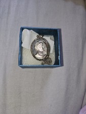Vintage cameo necklace silver - vintage,