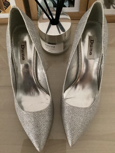 Dune silver glitter shoes - dune,