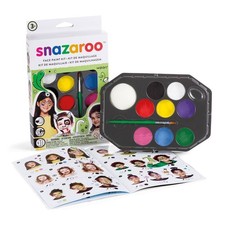Snazaroo 8 Colour Facepaint Kit with Guide Book